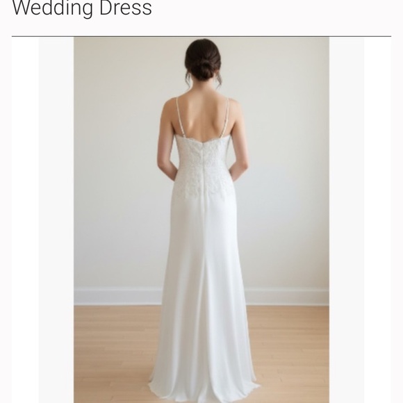 Elegant White Sleeveless Summer Wedding Dress - Picture 5 of 14